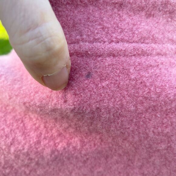 Norm Thompson 100% Felted Wool Button Up Women's Boxy Jacket Blazer Pink Size L - Picture 5 of 7